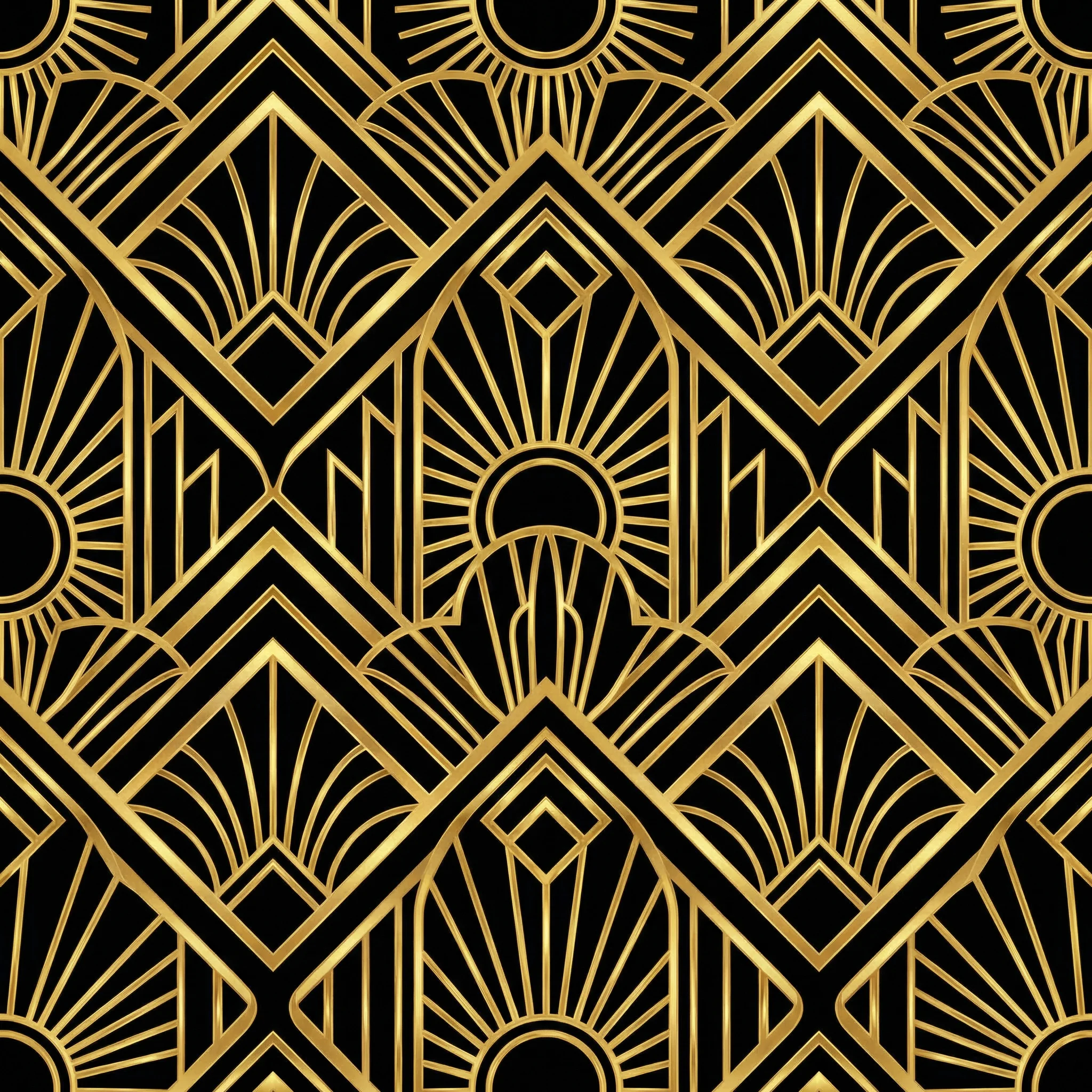 Art Deco几何图案 - 装饰 财神棋牌 页面